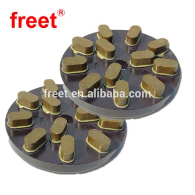 Resin polishing pads for concrete granite